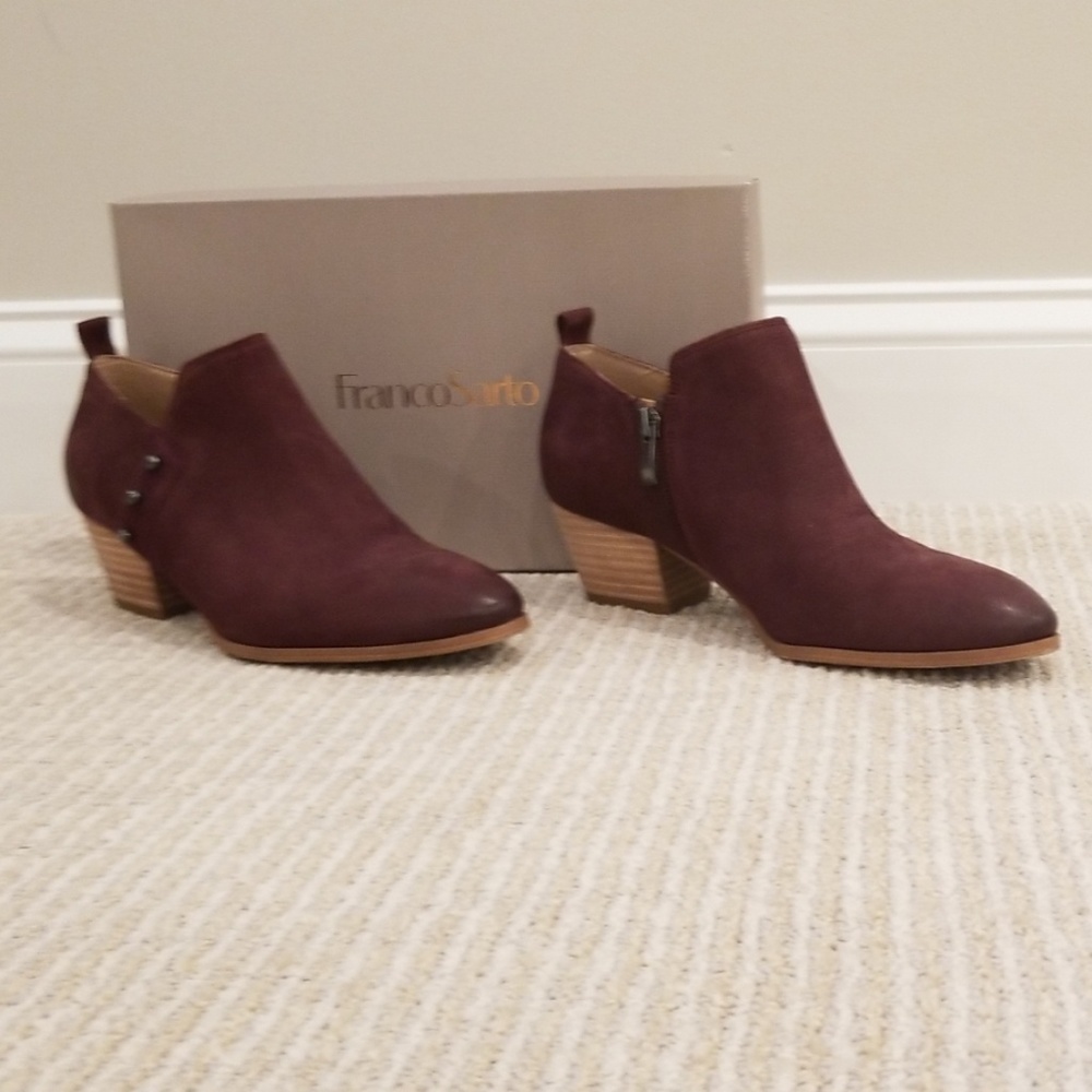 Franco Sarto Graham booty burgundy size 8